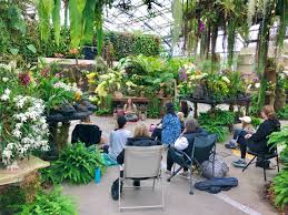 san diego botanic garden people sitting in it.