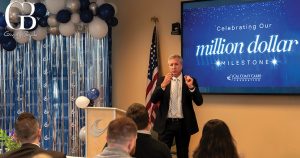 Cal Coast Cares Foundation President CEO Todd Lane addressing the public on the million dollars milestone achieved