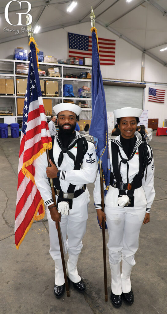 Colorguard from Naval Base San Diego at Workshops for Warriors - Spring 2024 Graduates Transform Careers