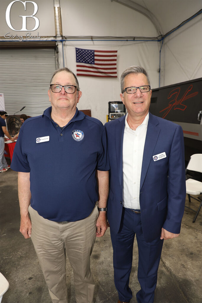 Derek Beecher and Mark Platt at Workshops for Warriors - Spring 2024 Graduates Transform Careers