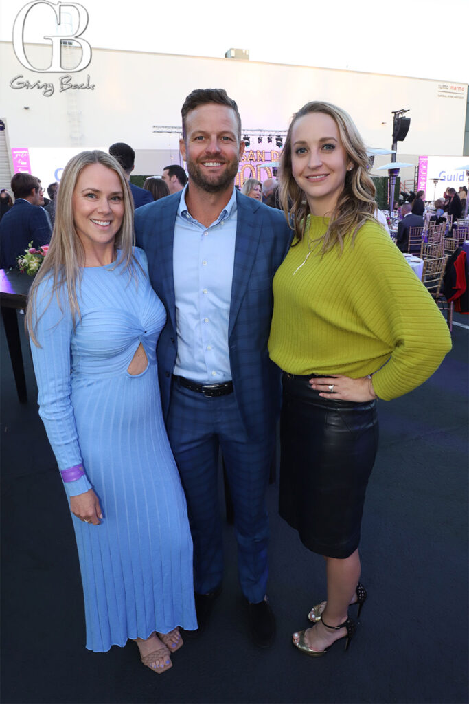 Jill, Ryan Grant and Jennifer Anderson at san diego food bank gala feeding hope under the stars